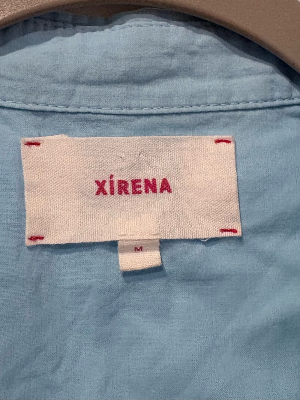 XIRENA Blue Cotton Channing Shirt - Picture 8 of 9